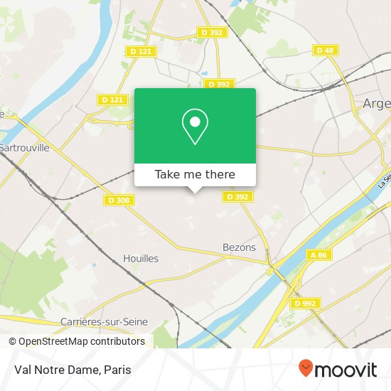 Mapa Val Notre Dame