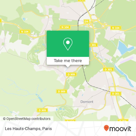 Les Hauts-Champs map