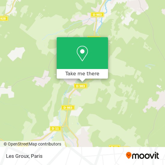 Mapa Les Groux