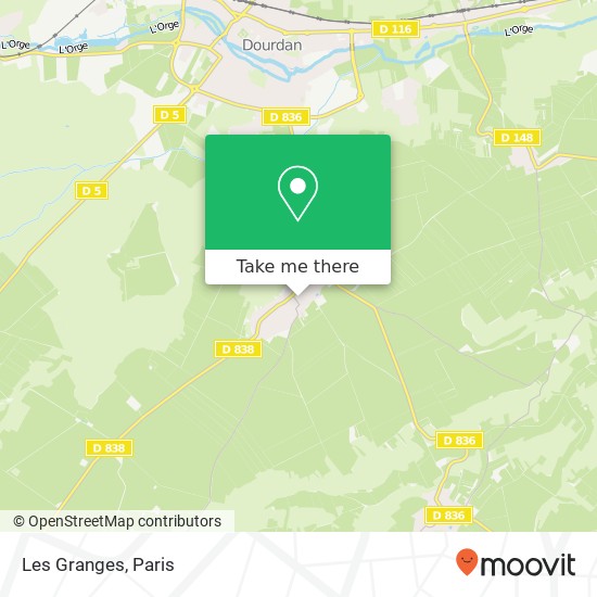 Les Granges map