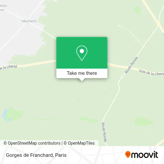Gorges de Franchard map