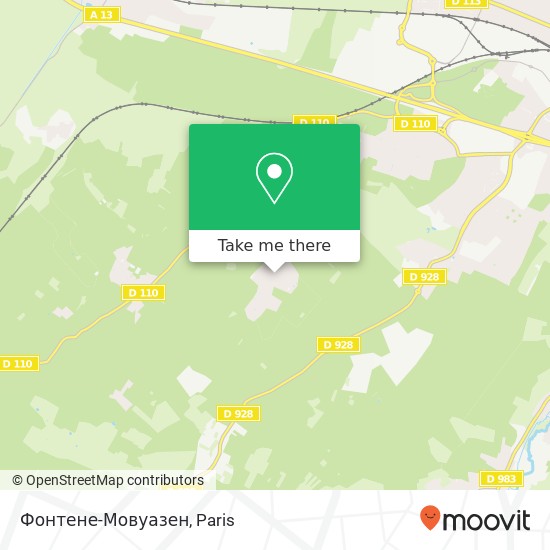 Mapa Фонтене-Мовуазен