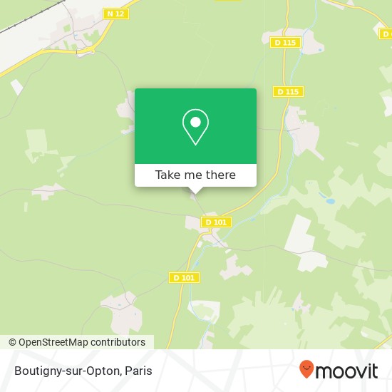 Mapa Boutigny-sur-Opton