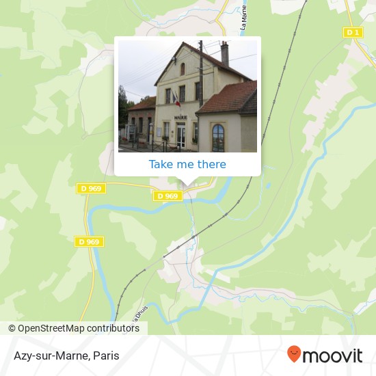 Mapa Azy-sur-Marne