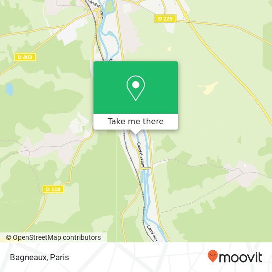 Bagneaux map