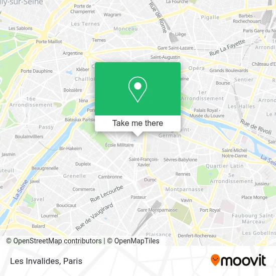 Les Invalides map