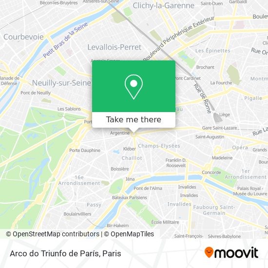 Arco do Triunfo de París map