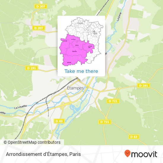 Arrondissement d'Étampes map