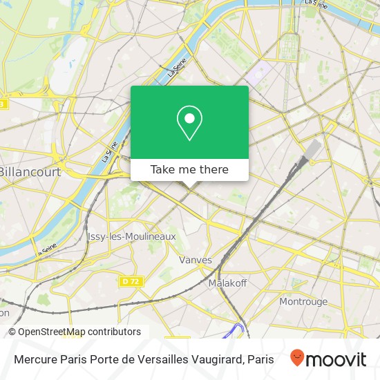 Mapa Mercure Paris Porte de Versailles Vaugirard