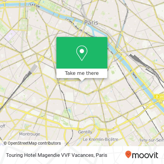 Touring Hotel Magendie VVF Vacances map