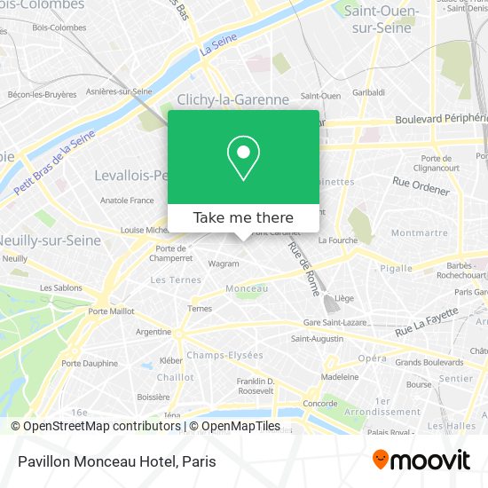 Pavillon Monceau Hotel map