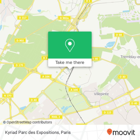 Mapa Kyriad Parc des Expositions