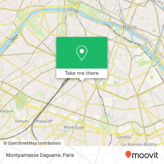 Mapa Montparnasse Daguerre