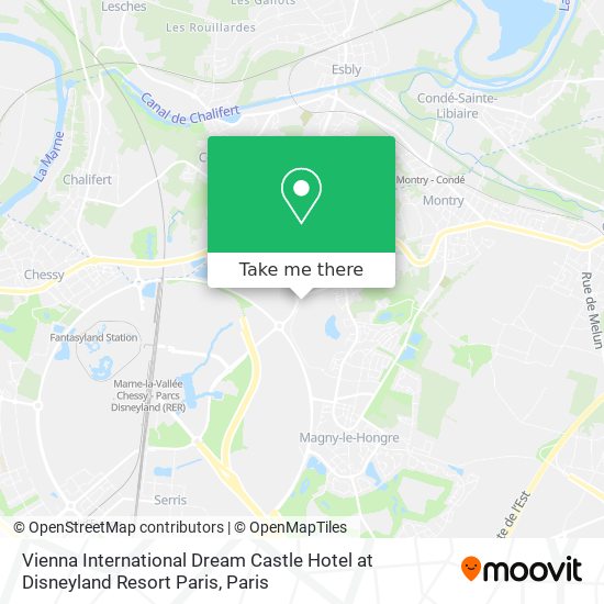 Vienna International Dream Castle Hotel at Disneyland Resort Paris map