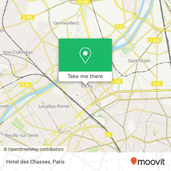 Hotel des Chasses map