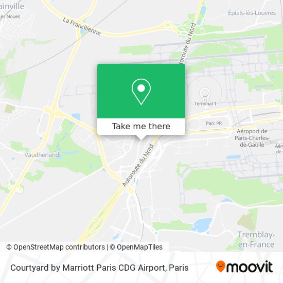 Mapa Courtyard by Marriott Paris CDG Airport