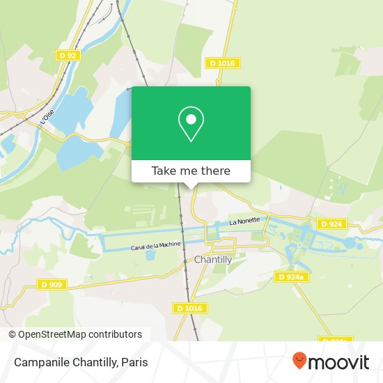 Mapa Campanile Chantilly