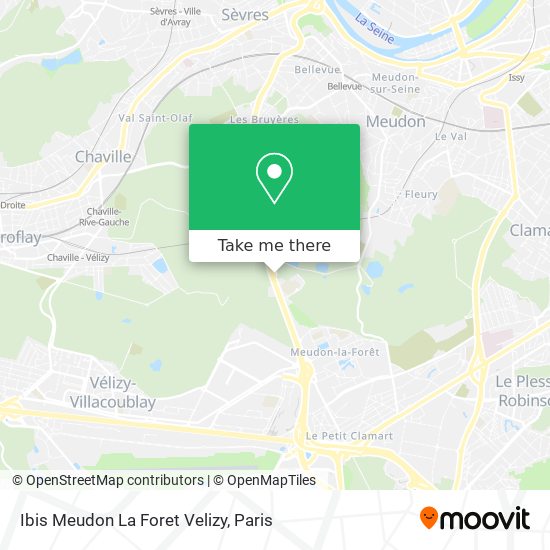 Mapa Ibis Meudon La Foret Velizy
