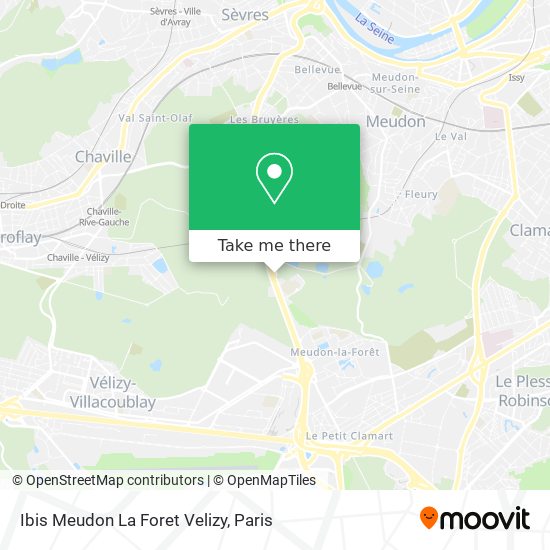 Ibis Meudon La Foret Velizy map