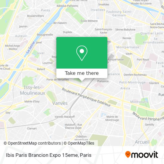 Ibis Paris Brancion Expo 15eme map