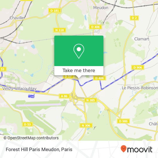 Forest Hill Paris Meudon map