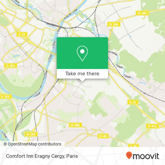 Comfort Inn Eragny Cergy map