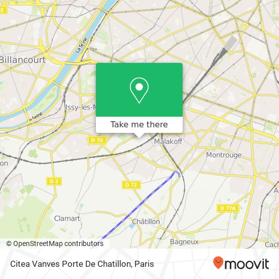 Mapa Citea Vanves Porte De Chatillon