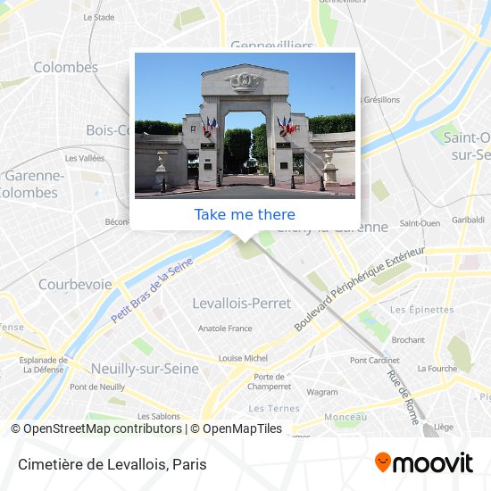 Mapa Cimetière de Levallois