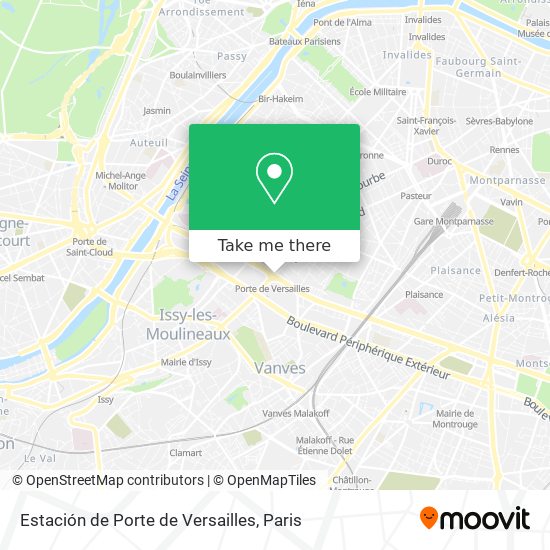Estación de Porte de Versailles map