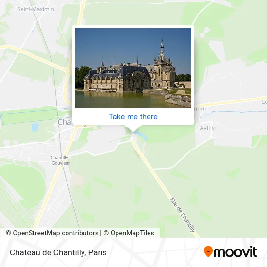 Chateau de Chantilly map