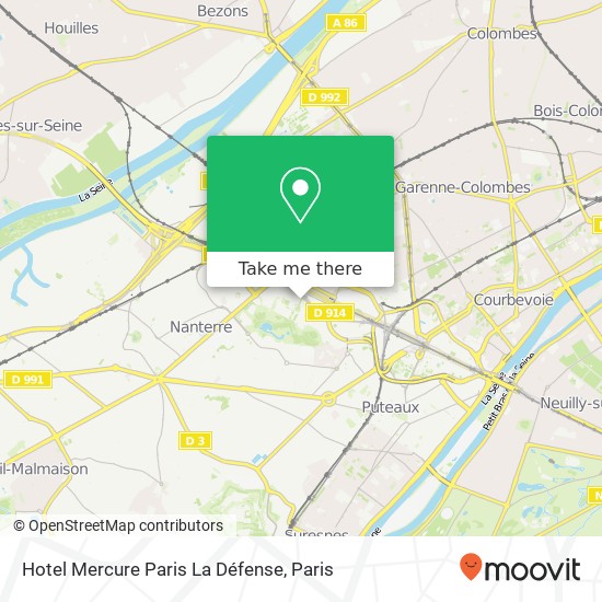 Hotel Mercure Paris La Défense map