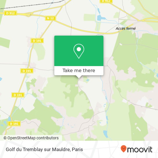 Mapa Golf du Tremblay sur Mauldre