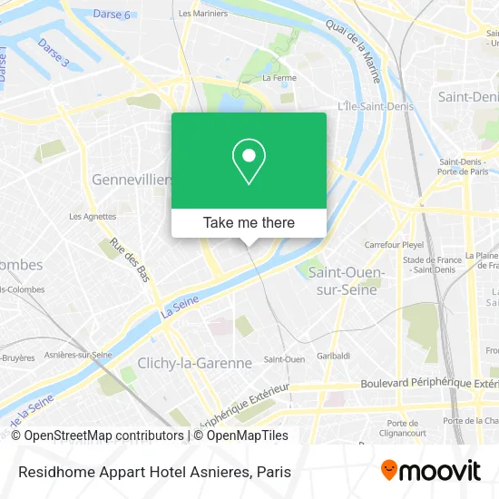 Residhome Appart Hotel Asnieres map