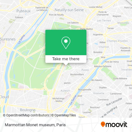 Marmottan Monet museum map