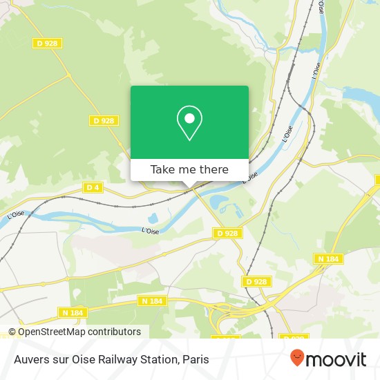 Mapa Auvers sur Oise Railway Station