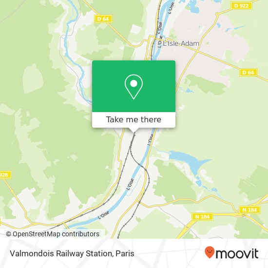 Mapa Valmondois Railway Station