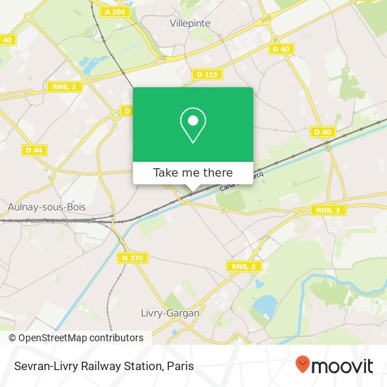 Mapa Sevran-Livry Railway Station