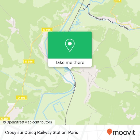 Crouy sur Ourcq Railway Station map