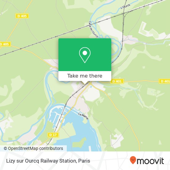 Mapa Lizy sur Ourcq Railway Station