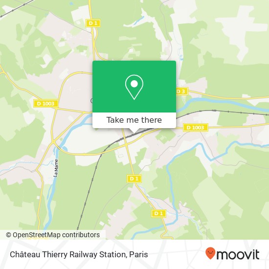 Mapa Château Thierry Railway Station
