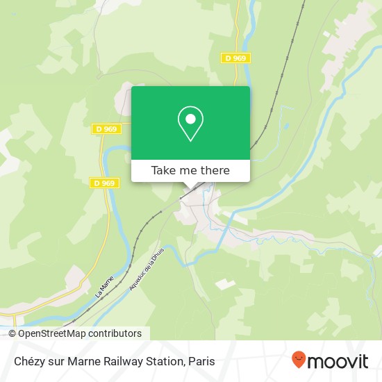 Chézy sur Marne Railway Station map