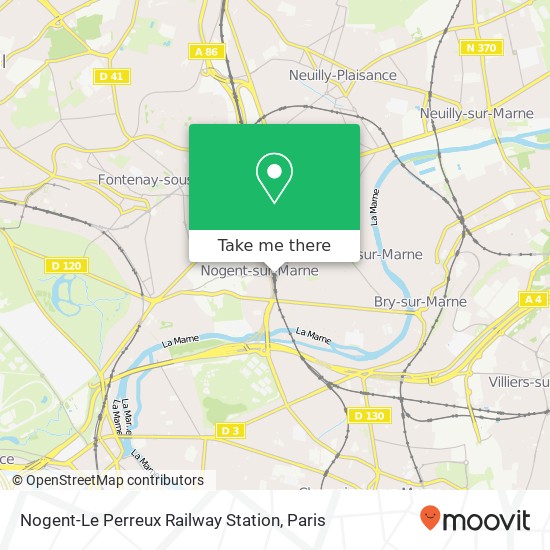 Mapa Nogent-Le Perreux Railway Station