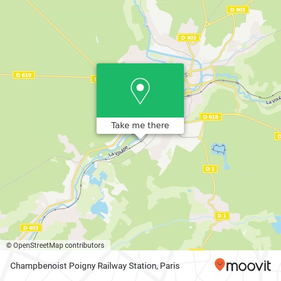 Champbenoist Poigny Railway Station map