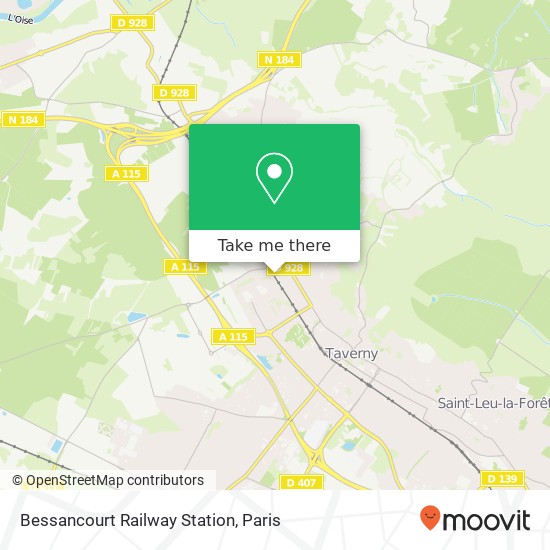 Mapa Bessancourt Railway Station
