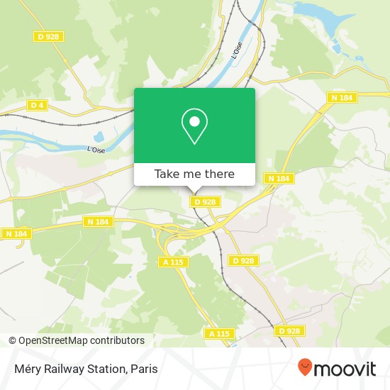 Mapa Méry Railway Station