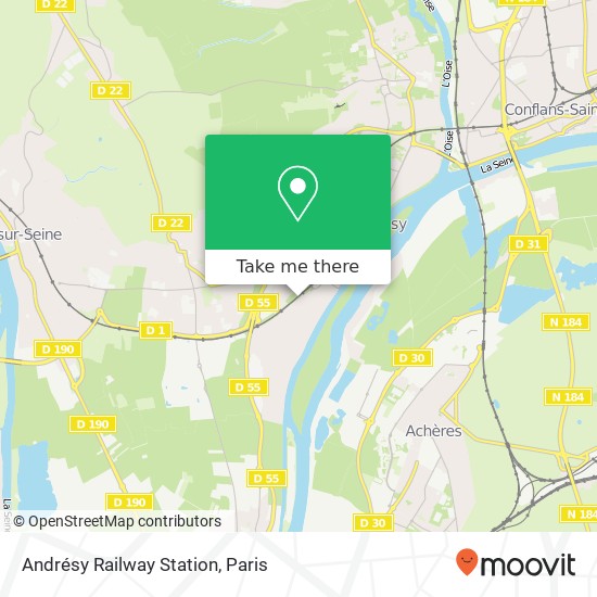 Mapa Andrésy Railway Station