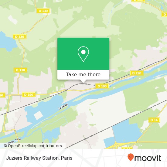 Mapa Juziers Railway Station