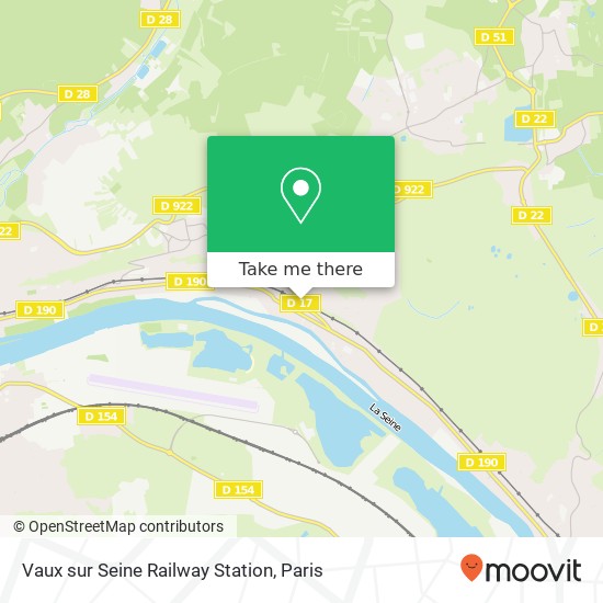 Mapa Vaux sur Seine Railway Station