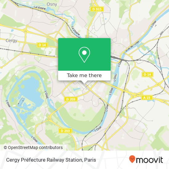 Cergy Préfecture Railway Station map