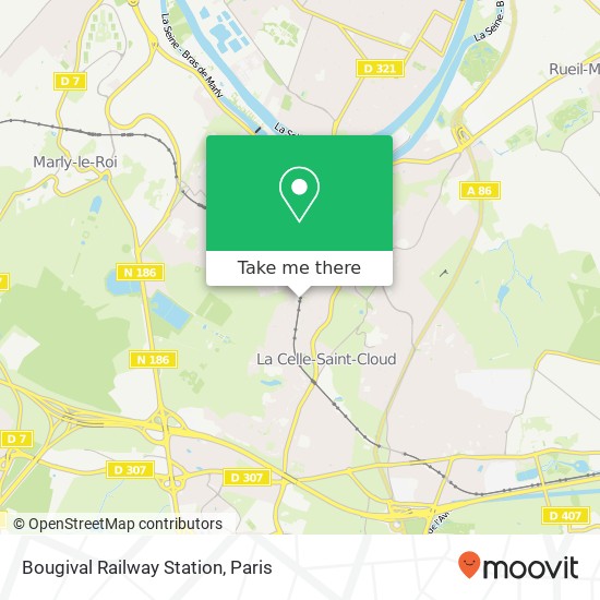 Mapa Bougival Railway Station